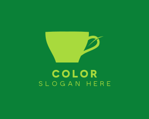 Leaf Tea Cup Logo