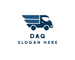 Blue Wings Delivery Truck Logo