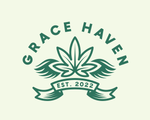 Hemp - Marijuana Herb Plant logo design