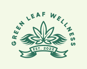 Marijuana Herb Plant logo design