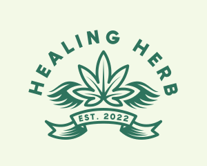 Marijuana Herb Plant logo design