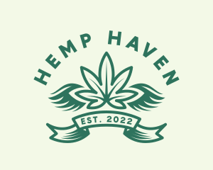 Marijuana Herb Plant logo design