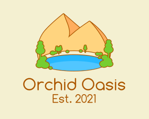 Cute Oasis Park logo design