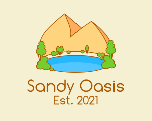 Cute Oasis Park logo design