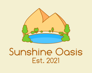 Cute Oasis Park logo design