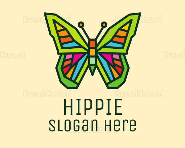 Colorful Butterfly Garden Logo