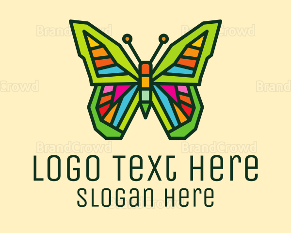 Colorful Butterfly Garden Logo