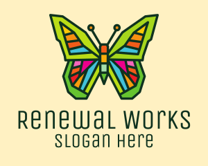 Rebirth - Colorful Butterfly Garden logo design