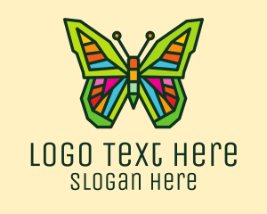 Mosaic - Colorful Butterfly Garden logo design