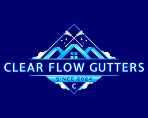 Sanitation Pressure Wash Cleaning logo design