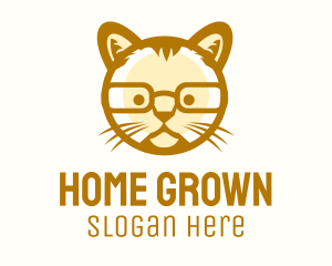 Domestic - Geek Cat Glasses logo design