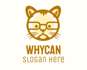 Veterinary Clinic - Geek Cat Glasses logo design