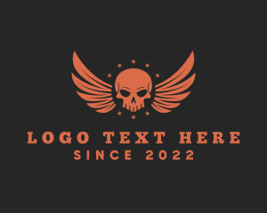 Aircraft - Gaming Skull Wings logo design