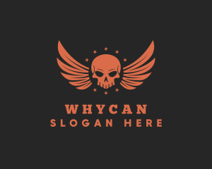 Gaming Skull Wings Logo