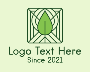 Outline - Decorative Green Leaf logo design