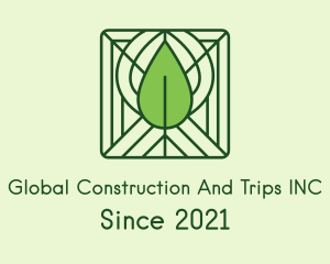 Eco Park - Decorative Green Leaf logo design