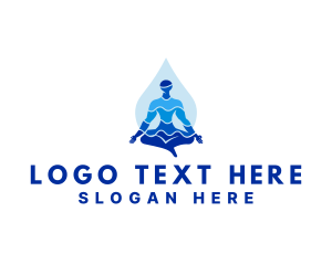 Yoga - Aqua Yoga Meditate logo design