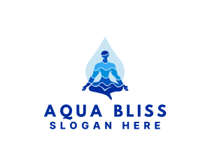 Aqua Yoga Meditate logo design