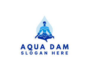 Aqua Yoga Meditate logo design