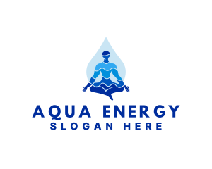 Aqua Yoga Meditate logo design