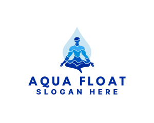 Aqua Yoga Meditate logo design