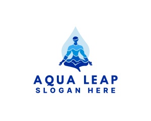 Aqua Yoga Meditate logo design