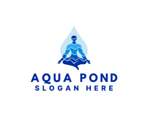 Aqua Yoga Meditate logo design