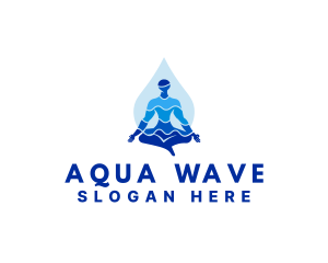 Aqua Yoga Meditate logo design