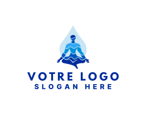 Relax - Aqua Yoga Meditate logo design