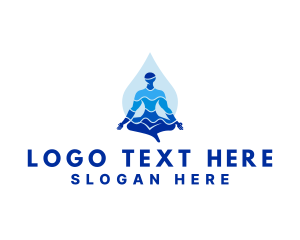 Aqua - Aqua Yoga Meditate logo design