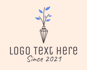 Interior Designer - Minimalist Flower Vase logo design