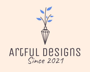 Minimalist Flower Vase  logo design