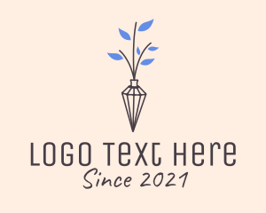 Interior - Minimalist Flower Vase logo design