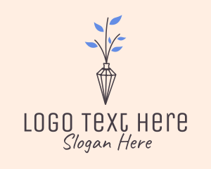 Minimalist Flower Vase  Logo