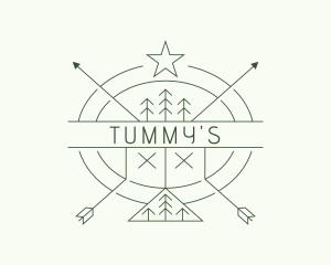 Hipster - Forest Arrow Star logo design