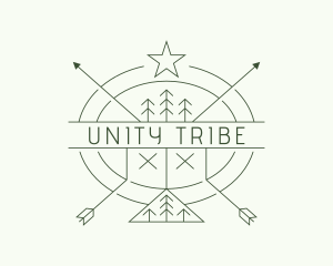 Tribe - Forest Arrow Star logo design