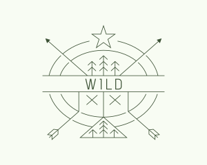 Forest Arrow Star logo design