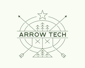 Hipster Camp Archery logo design