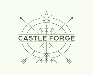 Forest Arrow Star logo design