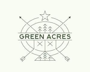 Forest Arrow Star logo design