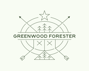 Hipster Camp Archery logo design