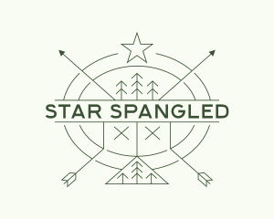 Forest Arrow Star logo design