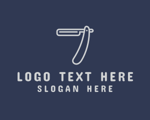 Cut - Grooming Barber Razor logo design