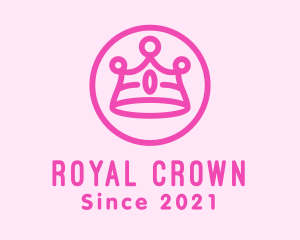 Monarch - Pink Monarch Crown logo design