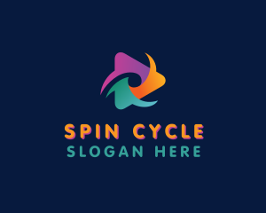 Spin - Colorful Media Player logo design