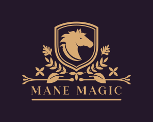 Mane - Luxury Horse Stallion Mane logo design