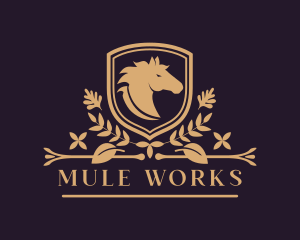 Mule - Luxury Horse Stallion Mane logo design