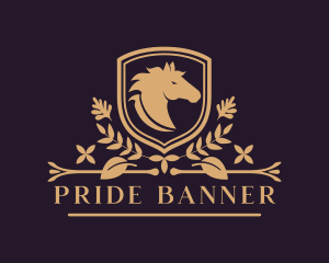 Luxury Horse Stallion Mane logo design