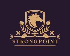 Horse - Luxury Horse Stallion Mane logo design