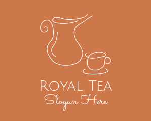 Tea Cup Pitcher logo design